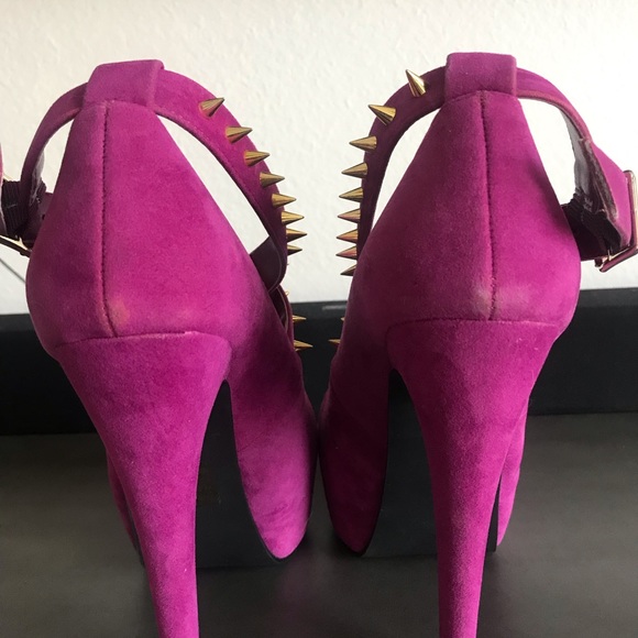 Bakers Pink Spiky Pump Platform Heels - Picture 3 of 3
